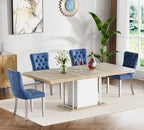 Henf 63"-79" Dining Table Set for 4, 5 Pieces Extendable Dining Table and 4 by Henf