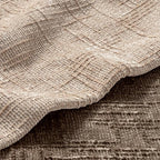 MIULEE Chenille Textured Lumbar Throw Pillow Covers Oatmeal 12x20 Set of 2 | - Image 2