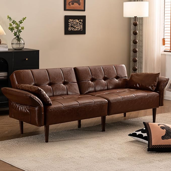 HALLYBEE Futon Sofa Bed, Sleeper Sofa, Small Couch by HALLYBEE
