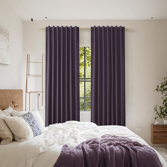 100% Blackout Curtains 96 Inch Length 2 Panels Set - Image 8