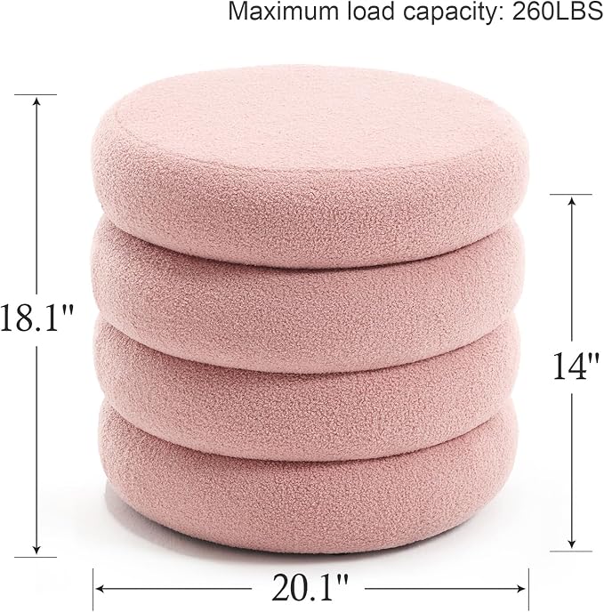 Flouki Round Ottoman Set of 2, Ottomans - Image 2