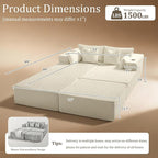 72" Cloud Sectional Couch, Comfort Sleep Sofa - Image 2