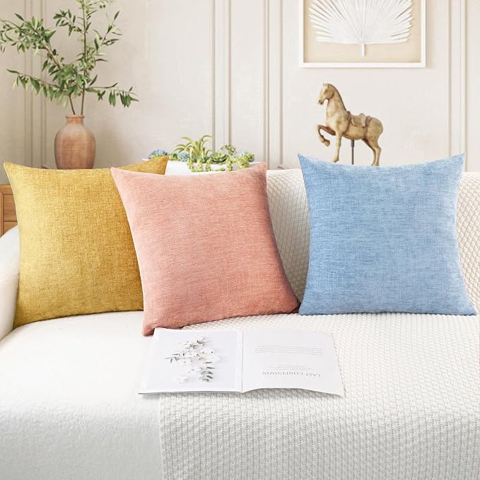CaliTime Decorative Couch Throw Pillow Covers 20 X 20 Inches Gold | Pack of 2 - Image 5