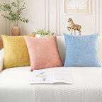 CaliTime Decorative Couch Throw Pillow Covers 22 X 22 Inches Dusty Pink | Pack - Image 5