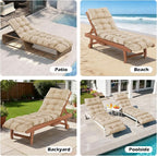 Chaise Lounge Cushions Outdoor, Waterproof & Fade Resistant Patio Lounge Chair - Image 7