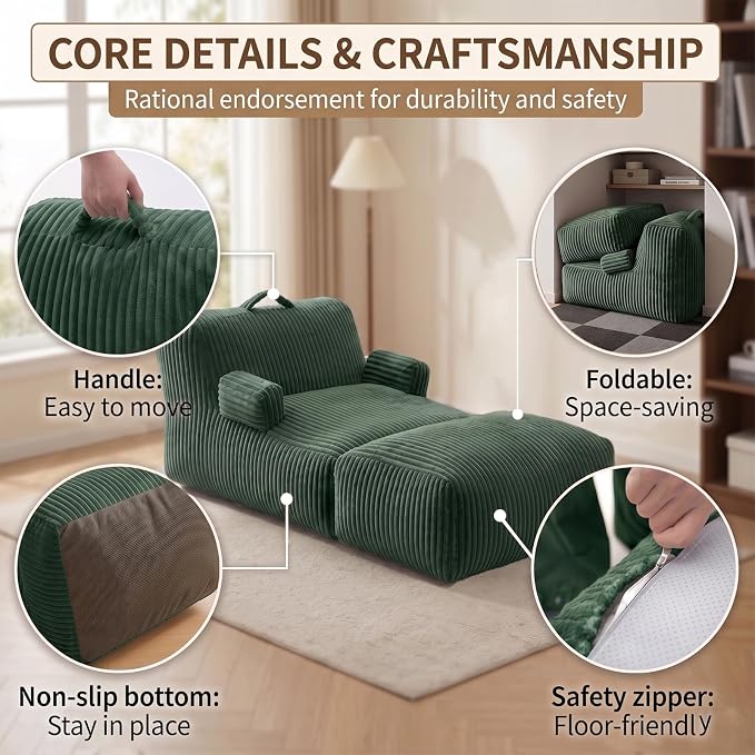 6FT Large Bean Bag Chair Lounger - Image 5