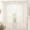 72 inch Length Cream Linen Curtains by LAMIT