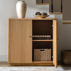 HULALA HOME Solid Wood Sideboard Buffet Cabinet - Image 3