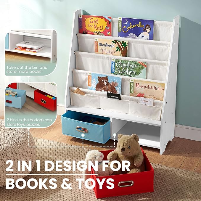 SEIRIONE Sturdy Kids Bookshelf, 5-Tier Book Shelf - Image 5