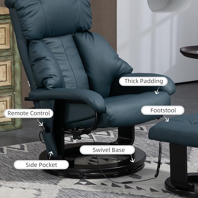 HOMCOM Massage Recliner Chair - Image 6