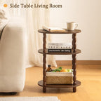 MaxSmeo Small Side Table, 3-Tier Small End Table, Modern Oval Night Stand - Image 7