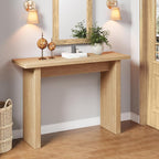 AVZEAR 43.3" Mid Century Narrow Entryway Console Table, Modern Fluted Wood - Image 6