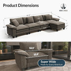 HERA'S HOUSE 158" Modular Sectional Sofa, Oversized L Shaped Couches - Image 2