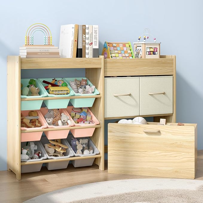 EXPERLAM Toy Storage Organizer for Kids, 9-Bin Toy Organizer by EXPERLAM