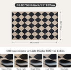 Lahome Checkered Easy Jute 3x5 Entryway Front Porch Rug, Washable Farmhouse - Image 2