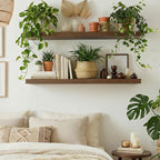 Dreamland 48 inch Floating Shelves, Rustic Wood Floating Wall Shelf - Image 6