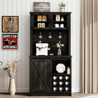 4ever2buy Farmhouse Coffee Bar Cabinet by 4ever2buy