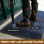 Front Door Mat, Heavy Duty Waterproof Doormat 73"x46", Stain Fade Resistant - Image 2