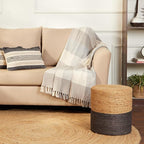REDEARTH · Cylindrical Pouf Foot Stool Ottoman - Image 5