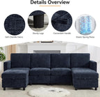 WUTUTUEE 58'' Modular Sectional Loveseat Sofa, Modern Love Seat 2 Seater Sofa - Image 3