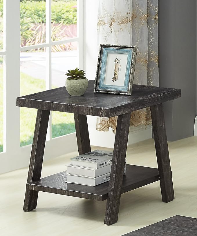 Roundhill Furniture Athens Contemporary 3-Piece Wood Shelf Coffee Table Set - Image 8