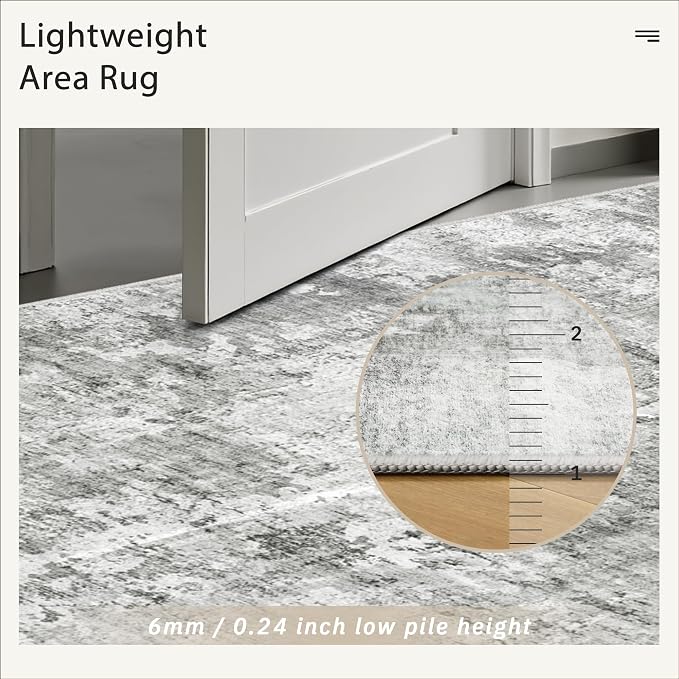 Soalmost Abstract Rug 5x7 Washable Area Rugs - Image 7