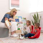ECR4Kids Plastic Leaf Scoop Floor Rocker Seat, Classroom Furniture - Image 8