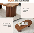 Oval Fluted Coffee Table - Image 3