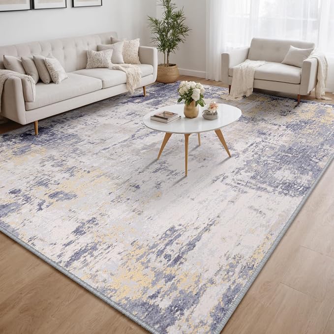 RELEANY Washable 9'x12' Abstract Area Rug - Image 9