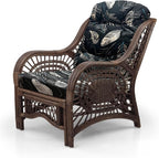 Malibu Lounge Living Accent Armchair Natural Rattan Wicker Handmade Design - Image 4