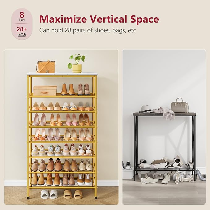Tajsoon 8 Tier Shoe Rack Organizer - Image 5