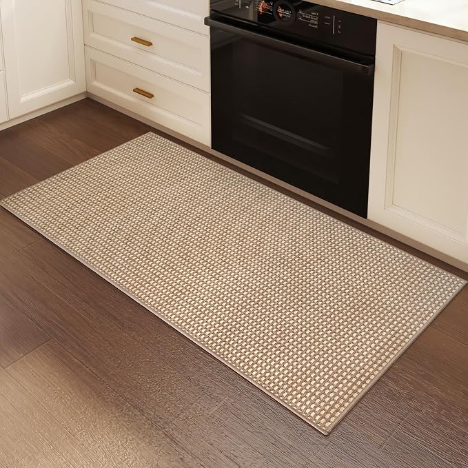 Entryway Runner Rug Indoor Door Mat Non Slip Washable Brown 2x4 ft | Boho Soft - Image 2