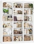 FACBOTALL 71" Triple Wide Bookshelf, 6 Tier Bookcase, Large White Bookshelf by FACBOTALL
