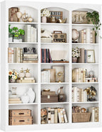 FACBOTALL 71" Triple Wide Bookshelf, 6 Tier Bookcase, Large White Bookshelf by FACBOTALL