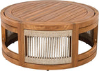 Christopher Knight Home Nesbit 4 Pieces Conversation Set, Acacia Wood Chat Set - Image 11