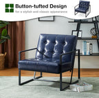 Glitzhome Mid Century Modern Accent Chairs Set of 2, Modern Living Room Chairs - Image 4