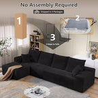135” Cloud Sectional Couch, Boneless Sofa - Image 8