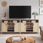 Alaxgumrol Coffee Bar Cabinet, Rattan Buffet Sideboard Cabinets - Image 7