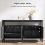 SICOTAS Rattan TV Stand for Television up to 65 Inch - Image 4