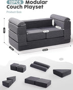 ROBUD Kids Couch, DIY-Style & Washable Toddler Sofa - Image 3