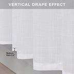 White Linen Curtains 38 Inch Wide - Image 8