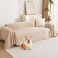 MYSKY HOME Dog Sofa Covers Khaki L-Shaped Sofa Slipcovers, Loveseat Couch by MYSKYHOME
