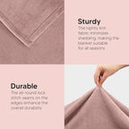 Utopia Bedding Soft Fleece Bed Blanket Queen Size Rose Pink | Microfiber Plush - Image 7