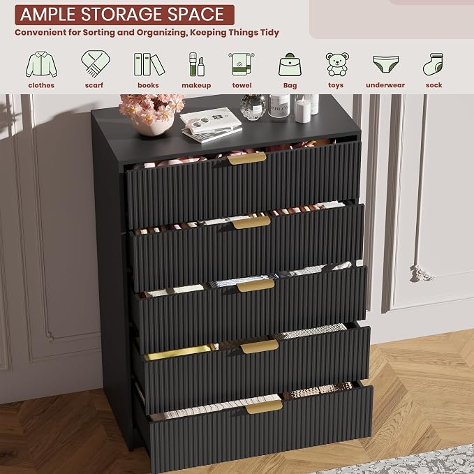 Garvee 5 Drawer Dresser for Bedroom - Image 7