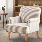 HUIMO Linen Fabric Accent Chair, Mid-Century Modern Armchair - Image 7