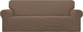Easy-Going Stretch Oversized Sofa Couch Slipcover Washable Brown | 1-Piece by Easy-Going