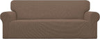Easy-Going Stretch Oversized Sofa Couch Slipcover Washable Brown | 1-Piece by Easy-Going