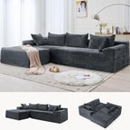Korser 110" L-Shaped Modular Sectional Sofa by KORSER