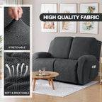 Timeles Extra Wide Recliner Loveseat Covers Oversized Reclining Couch Covers - Image 2