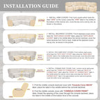 100% Waterproof Sectional Recliner Couch Covers - Image 7